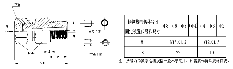 熱電偶卡套螺紋接頭